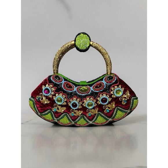 Vintage Mary Frances Jeweled Flower Handbag - Picture 1 of 11